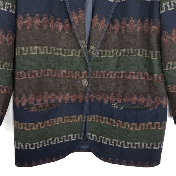 Vintage First Option Southwest Wool Blend Blazer - Picture 3 of 11